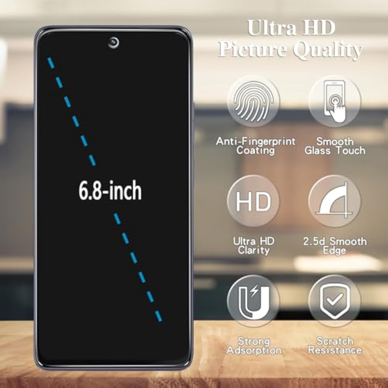 [3 Pack Privacy Screen Protector For Motorola Moto G Power 5G 2025, Anti Spy Private Tempered Glass Film, 9H Hardness, Case Friendly