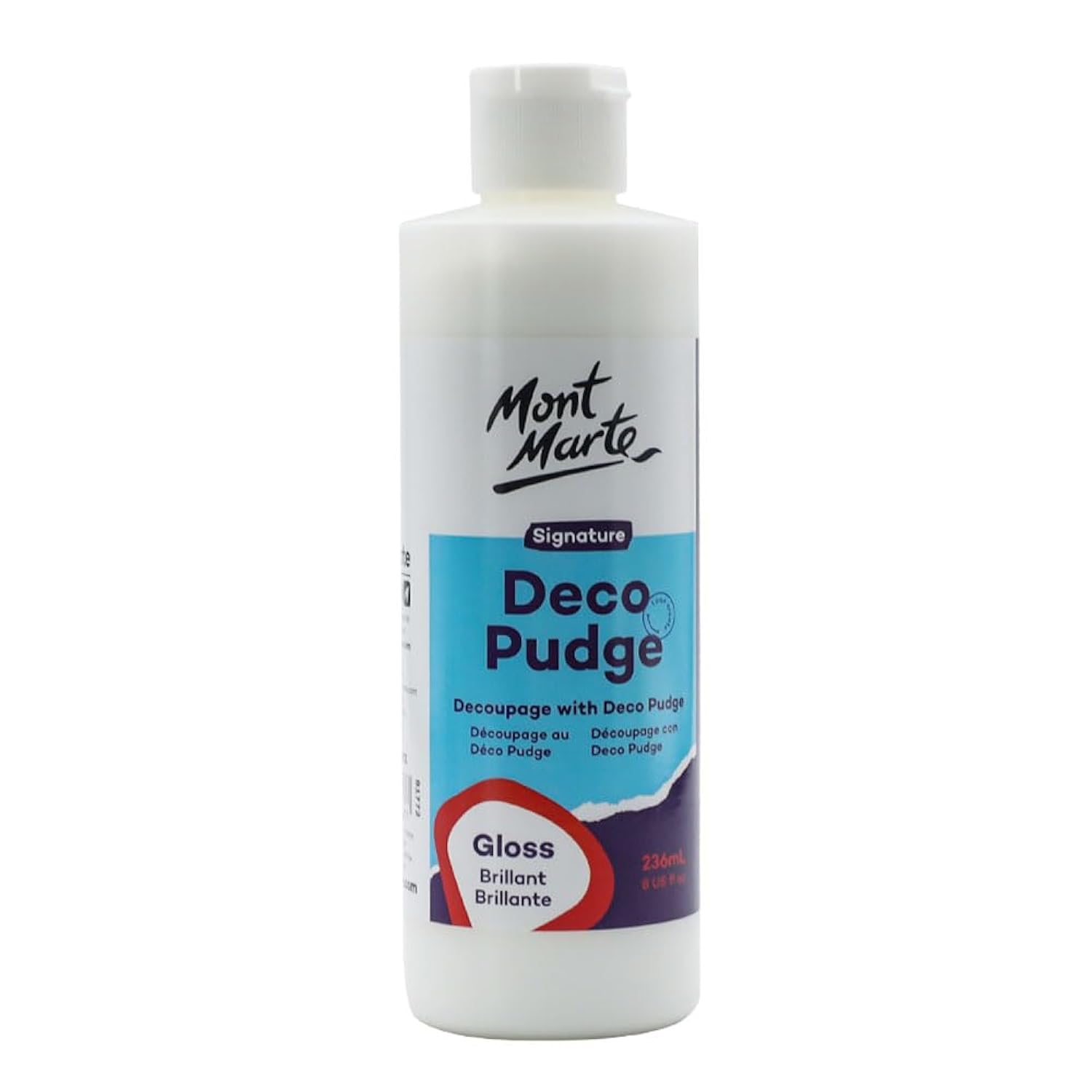 Deco Pudge Craft Varnish Signature 236Ml (8 Us Fl.Oz) – Gloss, Multi-Purpose Clear Craft Sealer, Varnish And Decoupage Glue, Ideal For Acrylic Paints, Paper, Wood, Ceramics, Fabrics, Clay