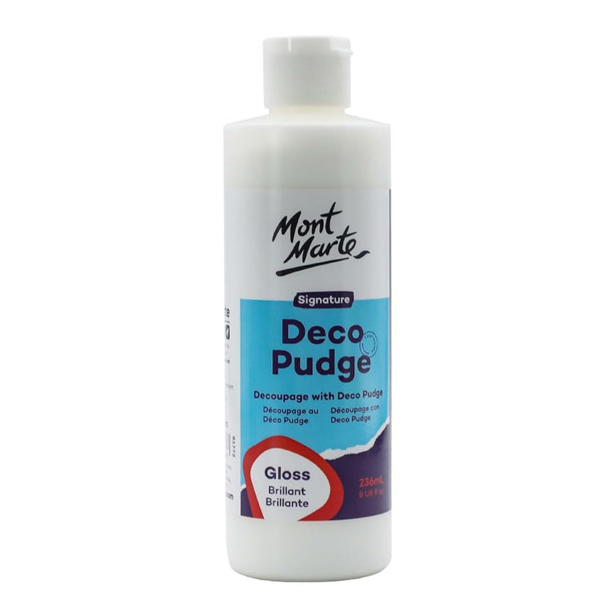 Deco Pudge Craft Varnish Signature 236Ml (8 Us Fl.Oz) – Gloss, Multi-Purpose Clear Craft Sealer, Varnish And Decoupage Glue, Ideal For Acrylic Paints, Paper, Wood, Ceramics, Fabrics, Clay