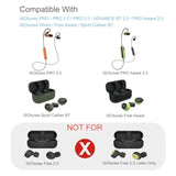 Triple Flange Eartips For Isotunes Pro, Sport Advance Bt, Pro Aware, Wired Earbuds. Soft Silicone Replacement Tips. 4 Pairs, Black