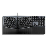 Periboard-535Br Wired Ergonomic Mechanical Split Keyboard - Low-Profile Brown Tactile Switches - Programmable Feature With Macro Keys - Compatible With Windows And Mac Os X - Us English, Black