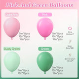 Pink And Green Balloon Arch Kit With Light Pink And Green Balloons For Spring Summer Hawaiian Baby Shower Birthday Party Decorations