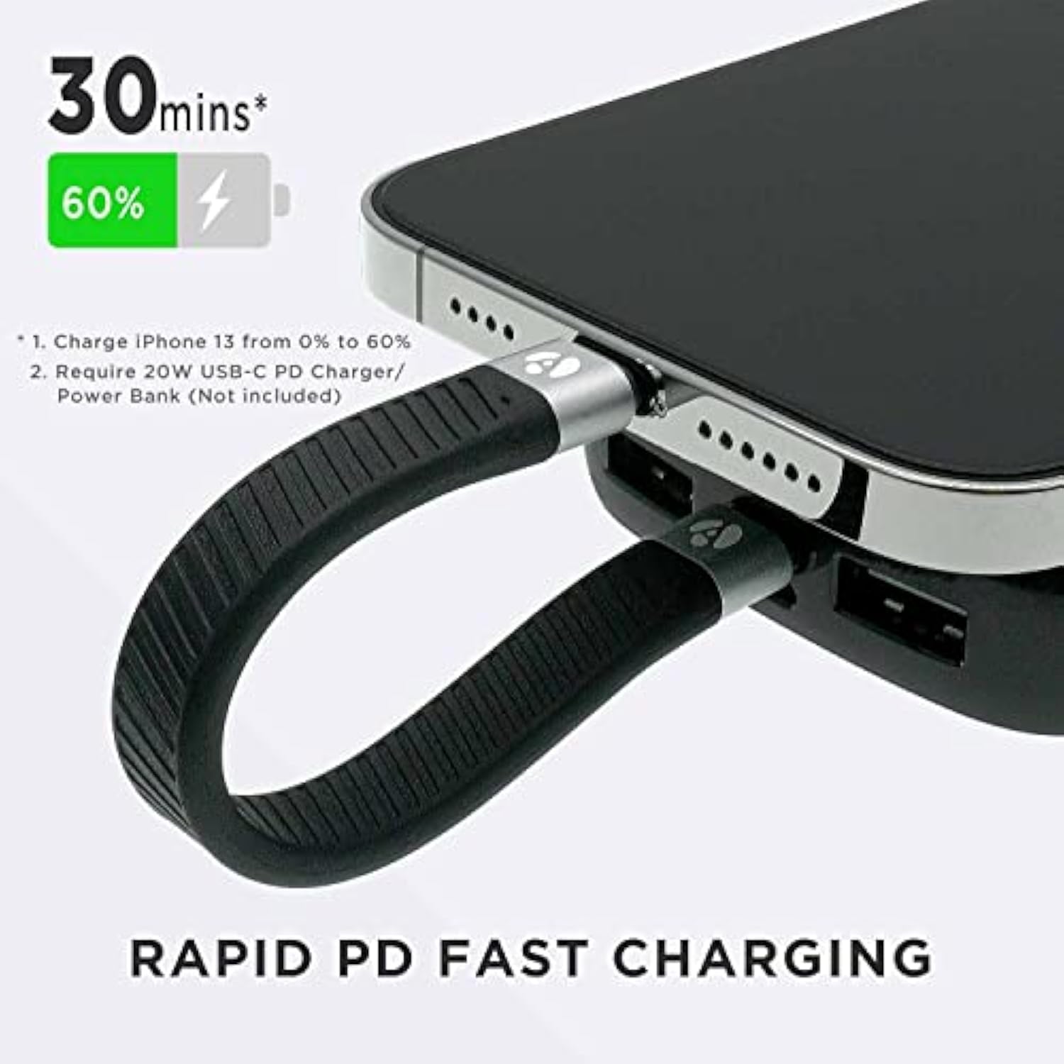 Short Usb-C To Lightning Cable, 5-Inch, Mfi Certified, Fast Charger For Iphone & Ipad (Not Compatible With Audio Dac Or Usb-C Iphone/Ipad Models)