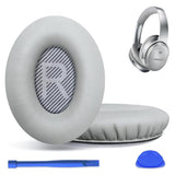 Replacement Ear Pads For Bose Quietcomfort 35 (Qc35) & Quiet Comfort 35 Ii (Qc35 Ii) Headphones, Ear Cushions For Bose Qc25/15/2/Ae2/Sound Link/True, Ear Cups Cover Repair Parts (Grey&Grey)