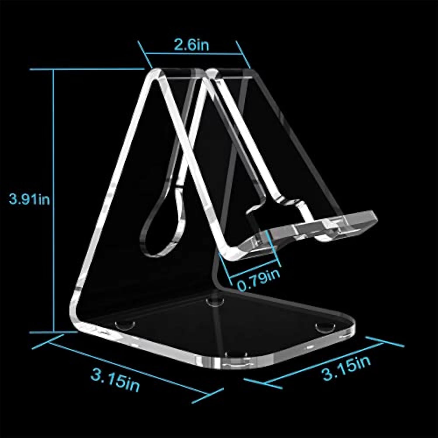 Acrylic Cell Phone Holder/Stand, Clear Compatible With 4-10'' Iphone Series , Android Smartphone, Office Supplies/ Desk Accessories