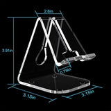 Acrylic Cell Phone Holder/Stand, Clear Compatible With 4-10'' Iphone Series , Android Smartphone, Office Supplies/ Desk Accessories