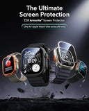 Armorite Screen Protector For Apple Watch Ultra 3 2025 /Ultra 2 /Ultra (49 Mm), Military Grade Protection, Tempered Glass Film With Aluminum Alloy Frame, Anti-Scratch, 2 Pack, Black