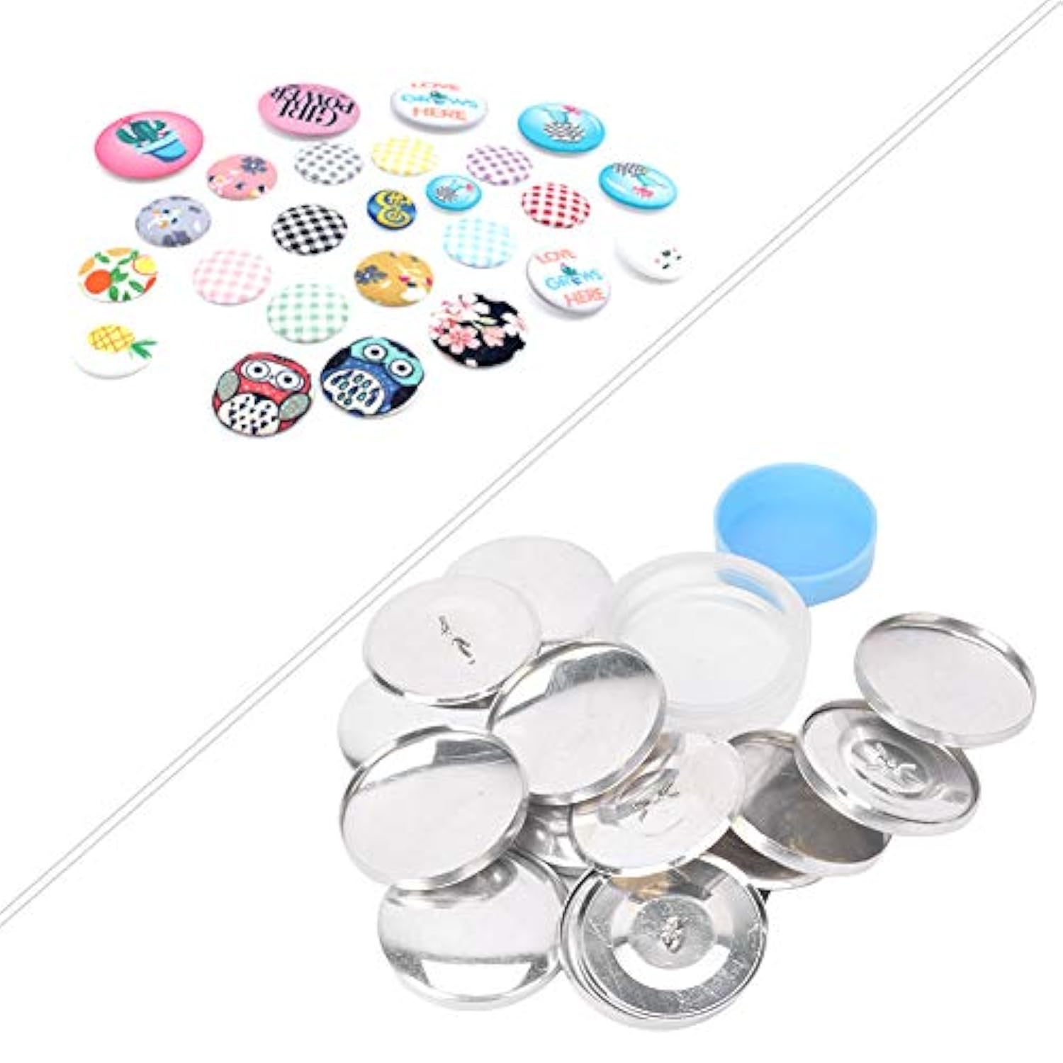 Cover Button Kit, Fabric Covered Button Kit, Flat Back Button Covers K
