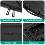 MOSISO 15-16 inch Laptop Hard Case, 15.6 inch Waterproof Shockproof Computer Bag Compatible with MacBook HP Dell, Mechanical Geometric EVA Carrying Sleeve Laptop Case Hard Shell with Handle, Black