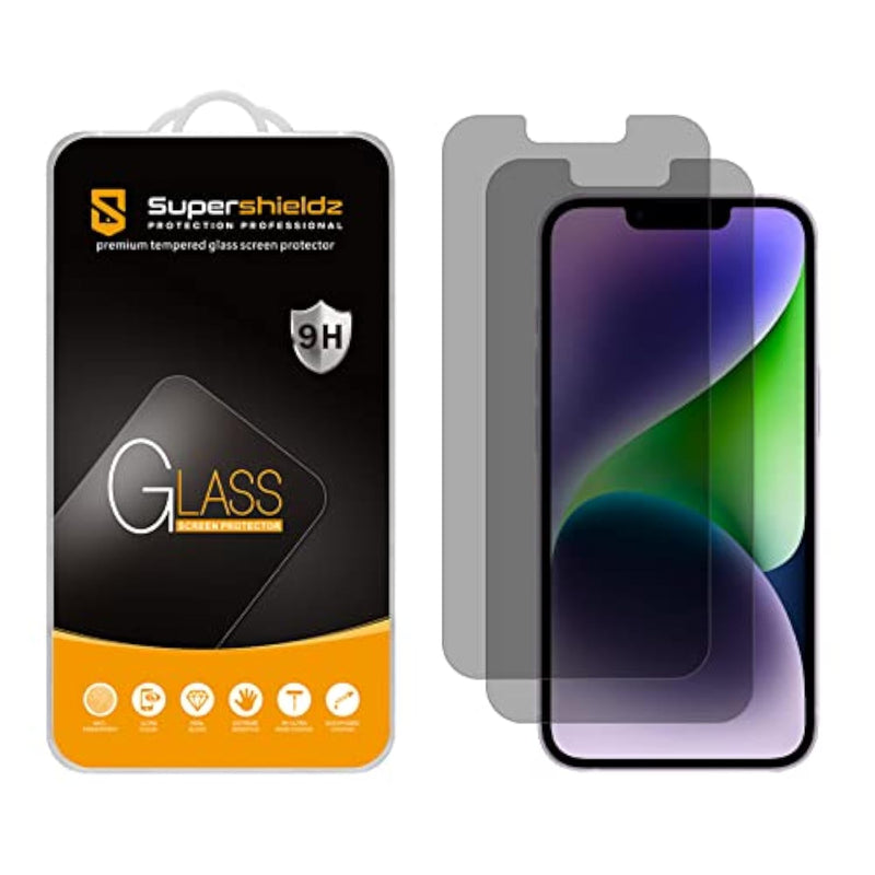 (2 Pack) (Privacy) Anti Spy Screen Protector Designed For Iphone 16E, 14, 13, 13 Pro (6.1 Inch) Tempered Glass, Anti Scratch, Bubble Free