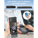 For Motorola Edge 2024 Case Wallet 5 Credit Card Holder Slot Flip Cover Anti-Slip Wallet Case Back Pocket Dual Layer Protective Hard Shell Tpu Rubber Bumper For Moto Edge 2024 5G 6.6 Bronze