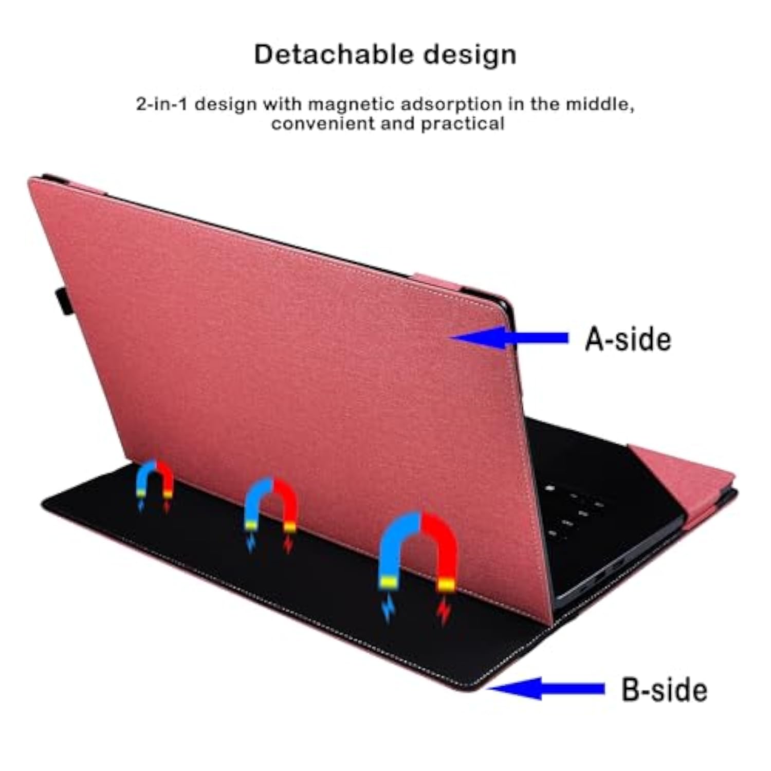 Laptop Case Cover For Dell Pro 16 Plus (Pb16250 /Pb16255) & Pro16 Pc16255 /Pc16250 &For Dell 16Plus Db16250 Sleeve,Pu Leather Notebook Pc Protective Bag With Pen Holder (Pink)
