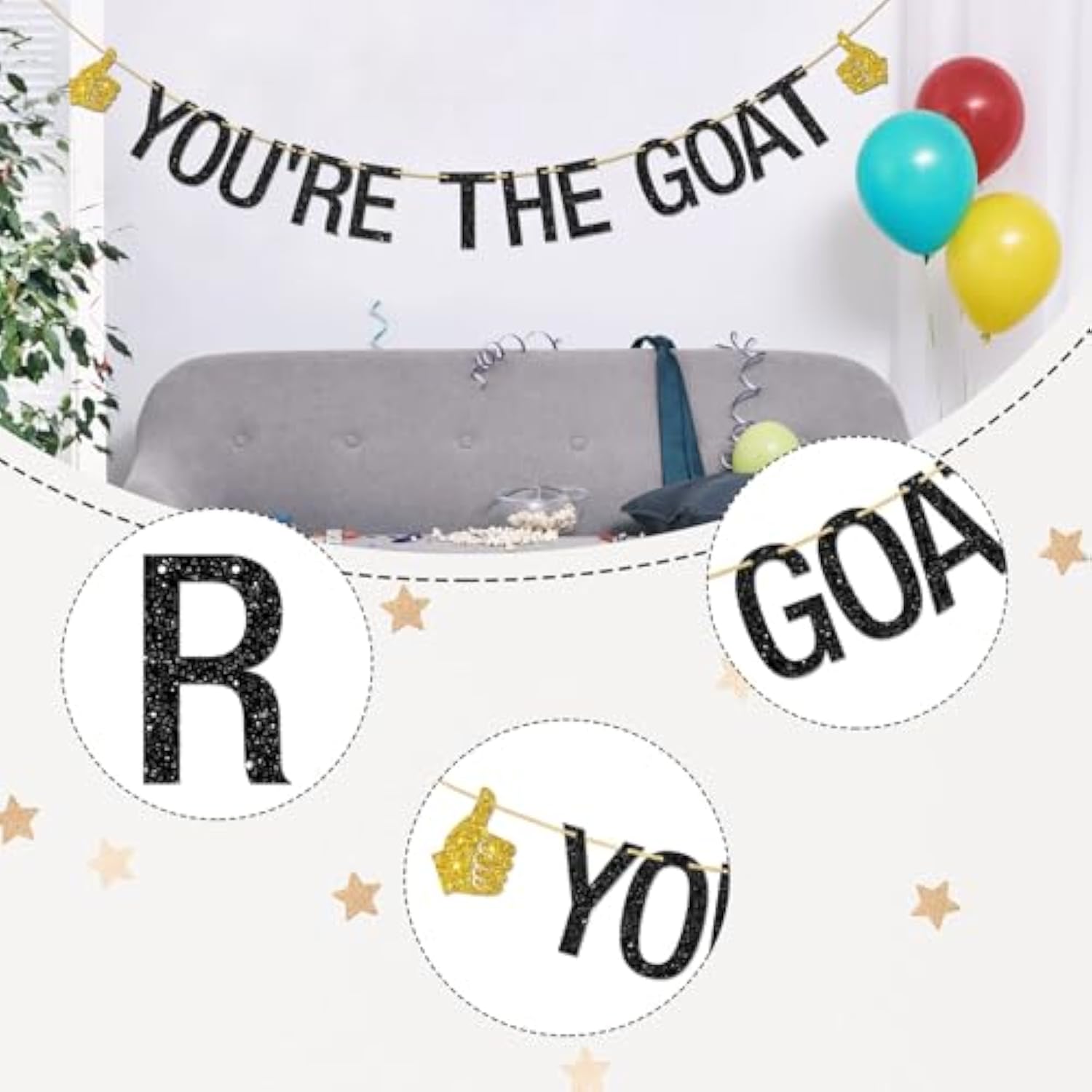 Funny You'Re The Goat Banner, Greatest Of All Time Graduation Or Happy Birthday Or Retirement Decorations Supplies