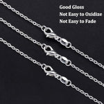 50 Pack Necklace Chains Bulk Silver Plated Necklace Chain Silver Chain Necklaces For Diy Jewelry Making Supplies, 1.2Mm 18 Inches