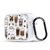 Protective Clear Case for AirPods Pro 3 with Luxe Metal Ring - Coffee