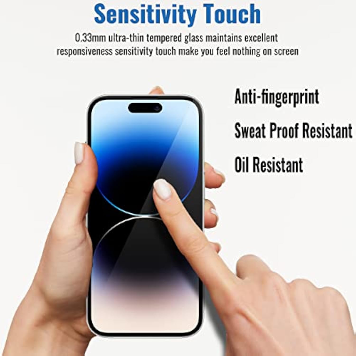 iPhone 14 Pro Max 6.7 Inch Privacy Screen Protector 3-Pack Anti-Spy 9H Glass