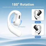 Single Bluetooth Phone Earpiece Earbud One Ear Piece Open Ear Bud Air Bone Conduction Earbud Earless Out Of Ear Headphones Bluetooth Wireless Headsets With Microphone Earhook For Work