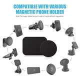 4-Pack Metal Plates with Adhesive for Magnetic Phone Mounts Black