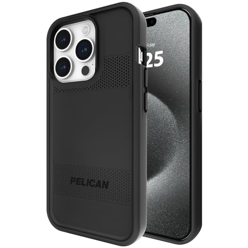 Pelican Protector Series - iPhone 15 Pro Case 6.1" [Compatible with MagSafe] Magnetic Phone Case with Anti-Scratch Tech [16ft MIL-Grade Drop