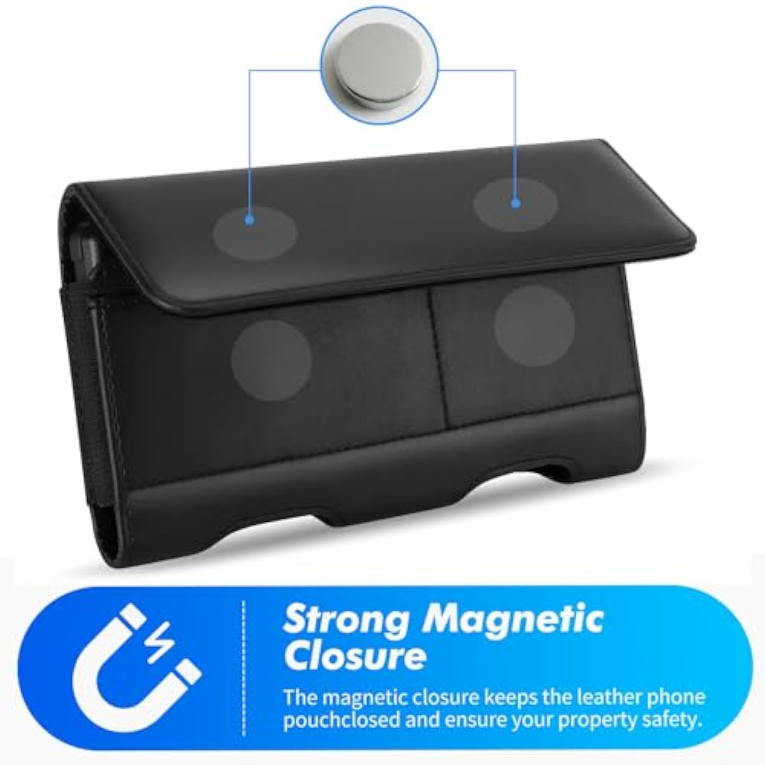 Leather Phone Holster For Galaxy A73 5G, A72, A23, A54, A42, A14, A03, A04S, F13, Iphone 15 Pro Max, 15 Plus, Xs Max, Moto G14 - Belt Clip Pouch Holder (Fits With Otterbox Case)