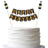 Happy New Year 2026 Cake Topper Bunting Banner Garland Party Decor