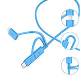 MFI Certified 3-in-1 Cable, Lightning/Type C/Micro USB Cable for iPhone, iPad, Huawei, HTC, LG,  Galaxy, Sony Xperia, Android