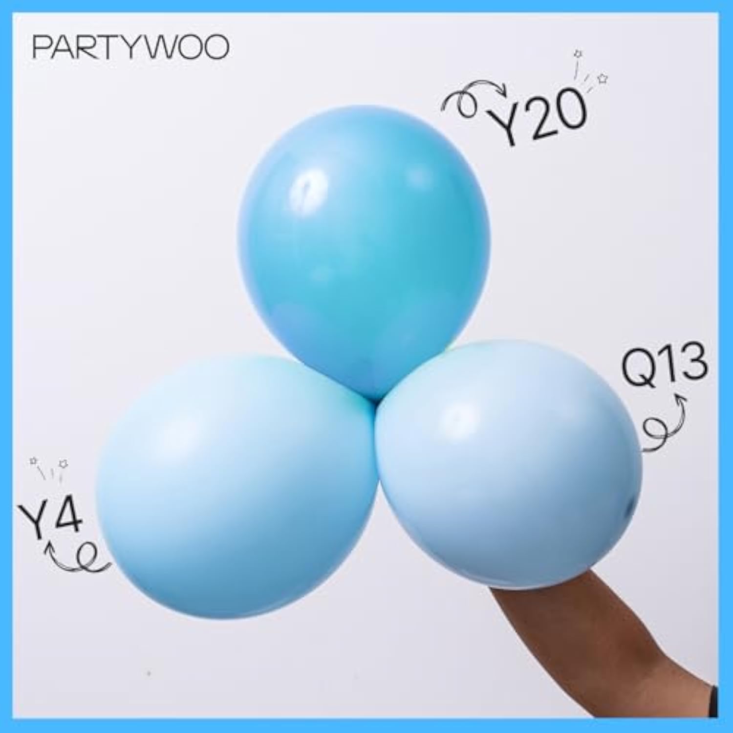 Light Blue Balloons 140 Pcs Different Sizes Of 18 12 10 5 Inch Baby Pastel Sky Aqua Blue Balloon Arch Kit Garland For Graduation Baby Shower Gender Reveal Birthday Party Decorations Blue-Y4