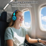 Kids Bluetooth Headphones, 75/85/94dB Volume Limiter, Wireless Headsets with Mic for Toddler Boys Girls, Share Port, Travel Case, 3.5mm Cord,