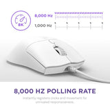 NZXT Lift 2 Symm - Lightweight Ergonomic Wired Gaming Mouse - 61 g Design - 8K Polling Rate- Optical Switches - 26K DPI Optical Sensor - 100% PTFE Feet – Black