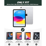 (A16) Case/ 10Th Generation Case [11-Inch 2025/10.9 Inch 2022] With Pencil Holder, Smart Cover With Soft Tpu Back [Support Auto Wake/Sleep] (New Midnight Green)