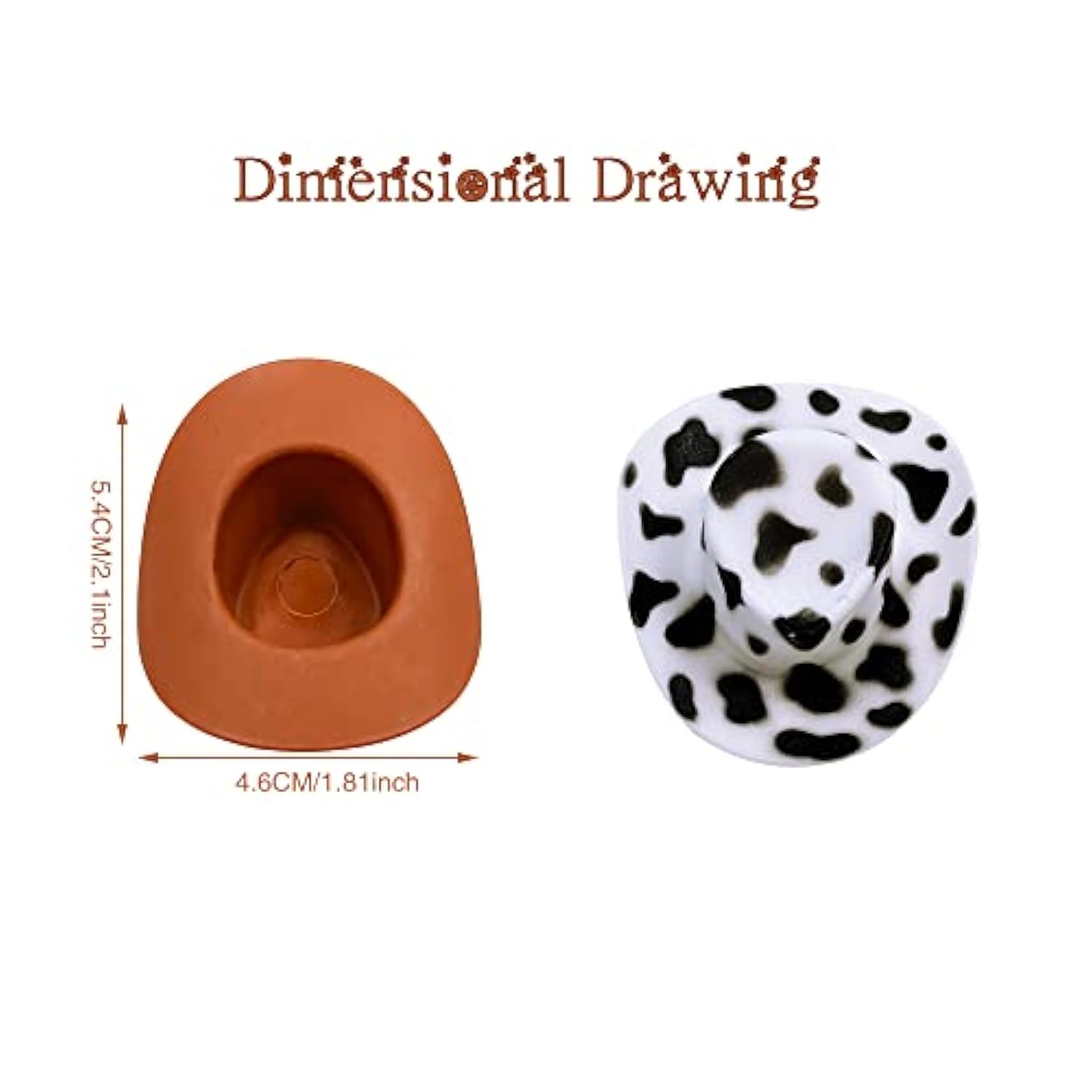 30Pcs Mini Western Cowboy Cowgirl Hats Plastic Party Accessories (Multi)