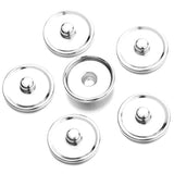 50 Pcs Snap Button Base Trays Blank Press Button Cabochon Settings Diy