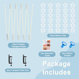 13Ft Adjustable Balloon Arch Stand Kit, New Reusable Table Balloon Arch Kit With Base High Strength Glass Fiber Pole For Diy Party Wedding Birthday Baby Shower Kids Decorations?White