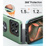 For Motorola Edge 2025 Case, Dual Layer Military Grade Protection Shockproof Cover With Ring Holder Stand Kickstand, Slim Fit Protective Phone Case For Motorola Moto Edge 2025, Alpine Green