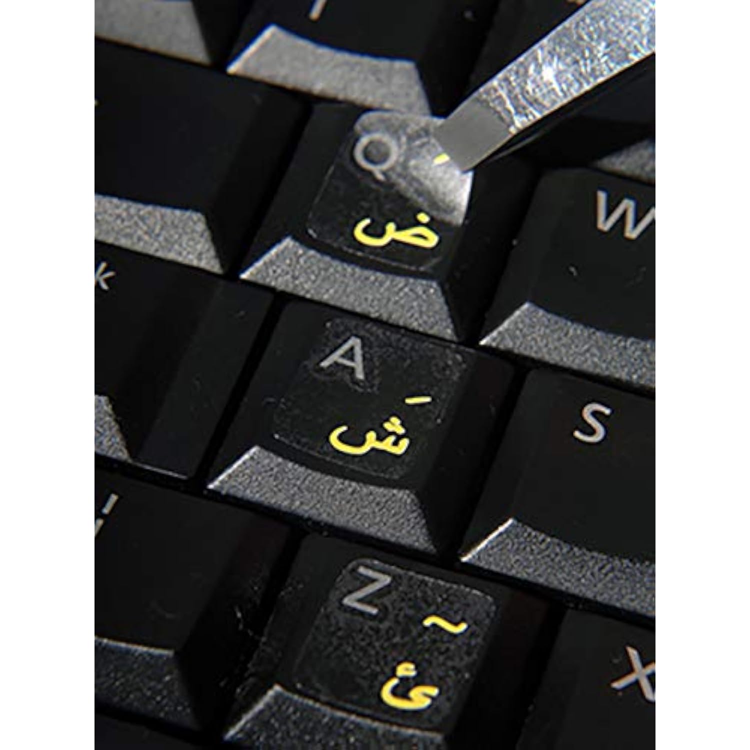 Arabic Keyboard Stickers (White) V3 (Bright White Keyboard Sticker Labels On C