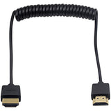 Coiled Hdmi Cable, 4K Hdmi To Hdmi Cable, Extreme Thin Hdmi Male To Male Exten