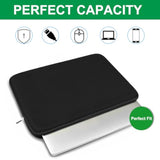 14 Inch Laptop Case Bag, Protective Briefcase Carrying Computer Cover, Traveling Portable Laptop Sleeve Compatible With 13" 14" Macbook Air/Pro, Hp, Dell, Asus, Lenovo, Black