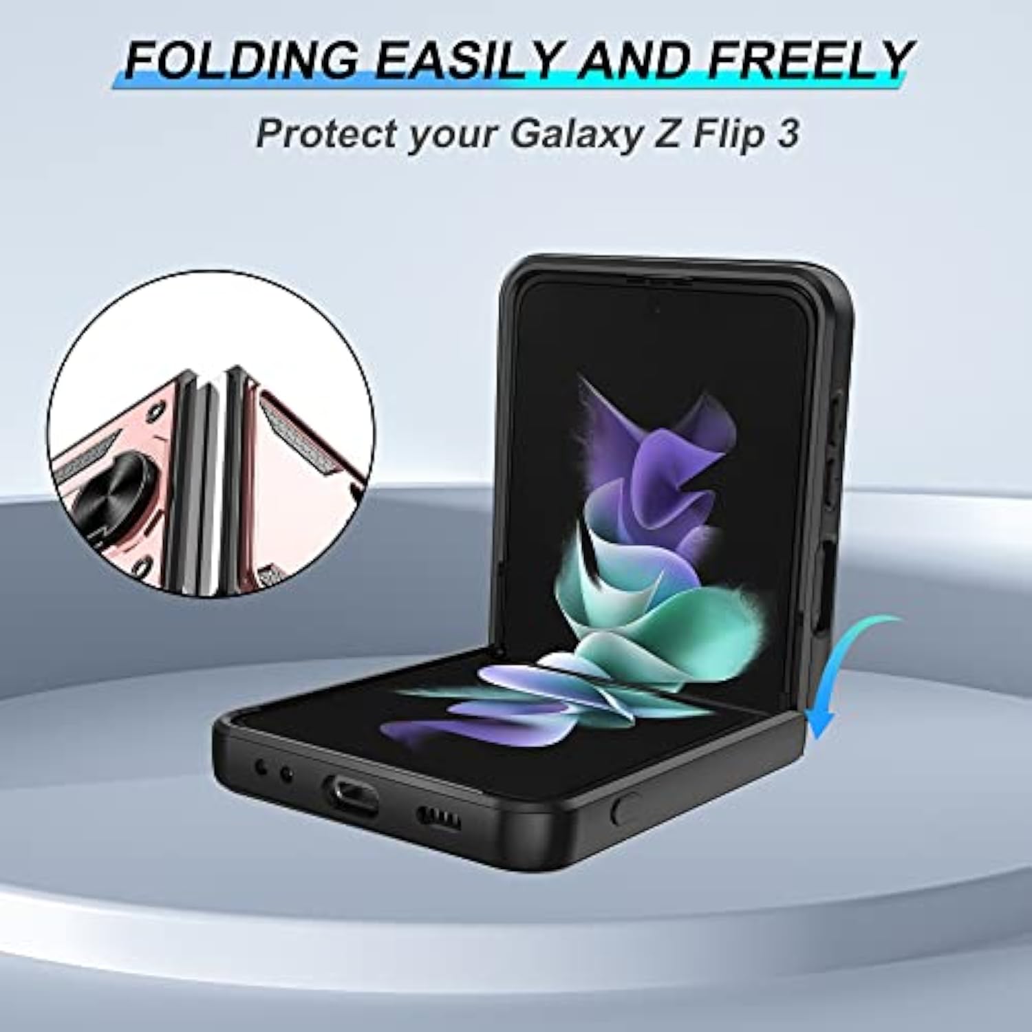 Samsung Galaxy Z Flip 4 Case with Slide Camera Cover