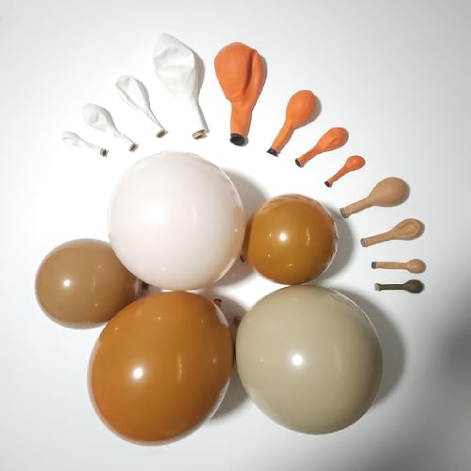 157pcs Fall Balloon Arch Kit Burnt Orange Terracotta Rust Cream Peach Balloons for Wedding