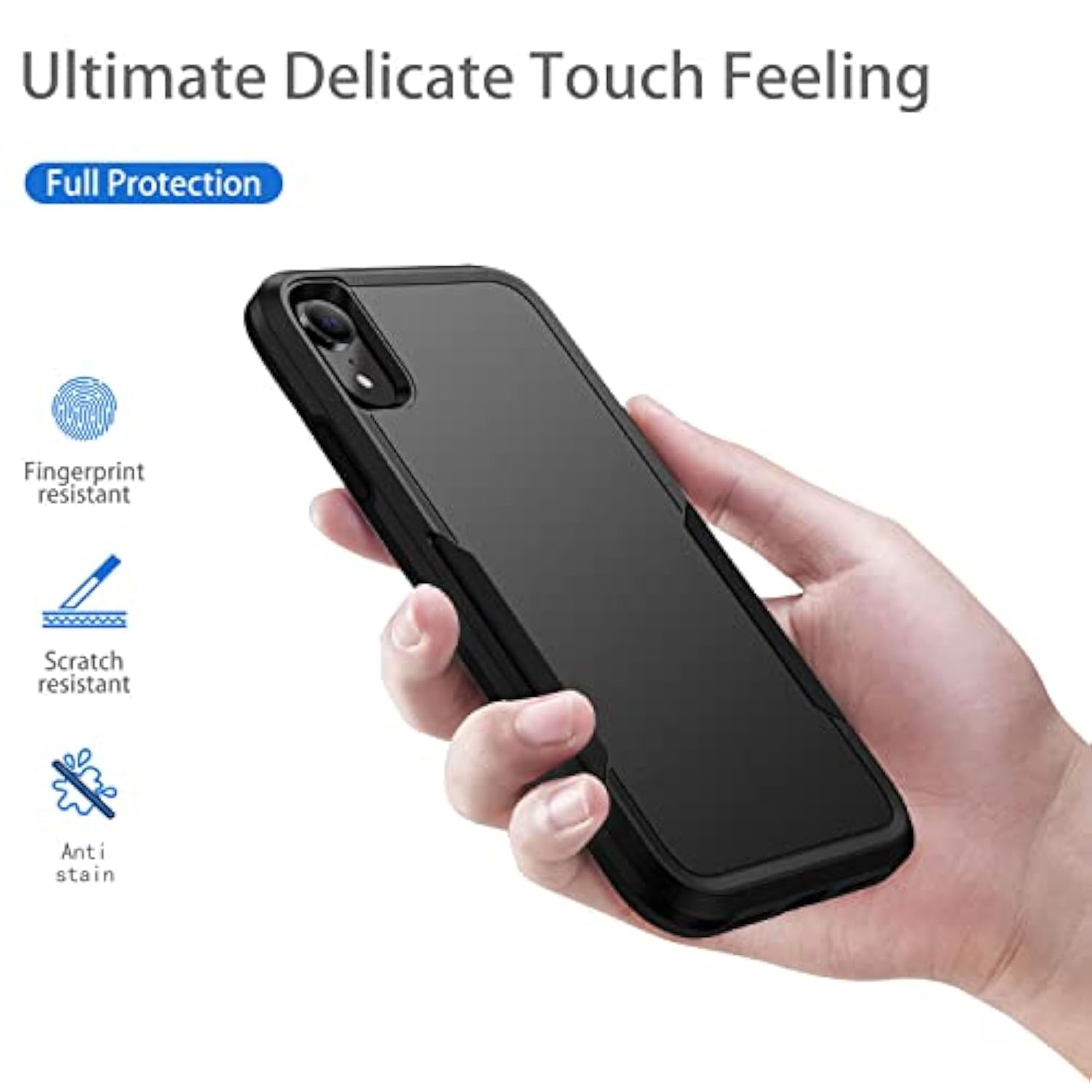 iPhone XR Heavy Duty Shockproof Dropproof Dustproof Anti-Scratch Case Black