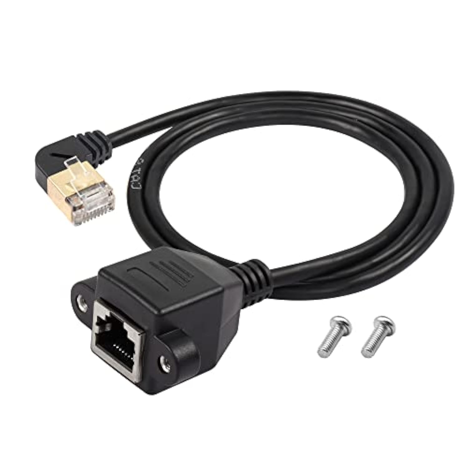 Left Angle Cable 90 Degree Left Angle Cat8 Lan Cable, Rj45 Male To Female Shielded Ethe ...