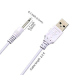 (2 Pack) Fast Charging Replacement Usb Cable | Dc Charger Cord - 2 Ft - 2.5Mm