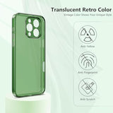 Case For Iphone 16 Pro Max 6.9 Inch,Clear Soft Silicone Bumper Protective Retro Color Transparent Case - Green