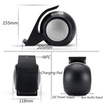 Wn1 Premium Bluetooth Speakers And Fast Wireless Charger, Docking Station With Built In Mic Handsfree Call, For Iphone And Samsung Etc Qi Phone - Black