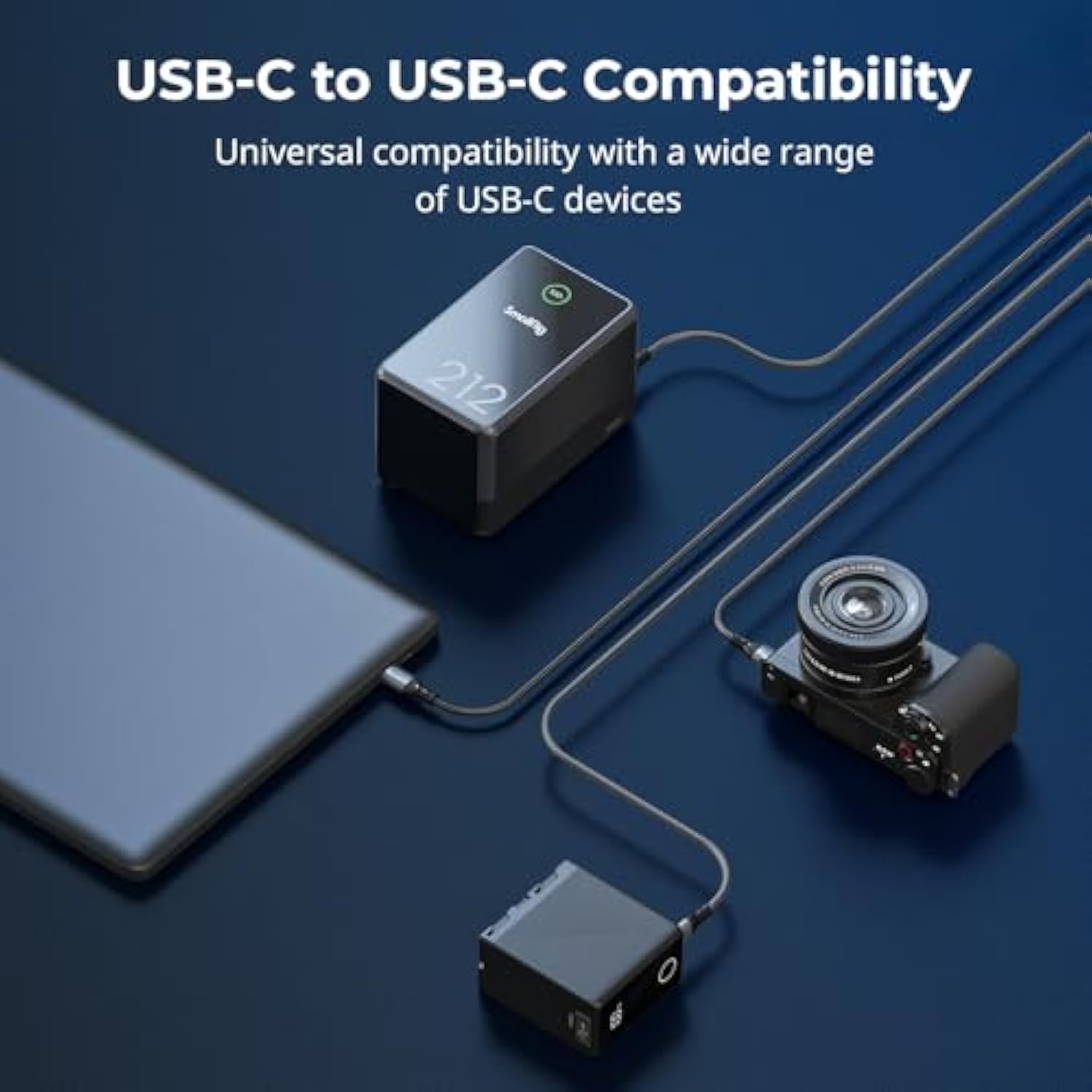 SMALLRIG 240W USB C to USB C Cable (3.28ft), PD 3.1 240W Fast Charging Cable Cord GaN Charger 4747/4751, V Mount Battery, for iPhone 16, for Samsung S23, for MacBook Pro - 4908