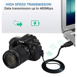 Camera Usb Cable, Mini Usb Data Transfer Cord For Canon Powershot/Rebel/Eos/Ds