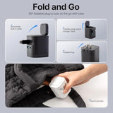 65W Usb-C Charging Block With Retractable Cable & Built-In Wireless Magnetic Iwatch Charger, Foldable Pd/Pps Travel Wall Charger For Iphone, Ipad, Macbook, Iwatch Ultra/Se/10/9/8/7/6/5(White)