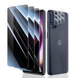 Privacy Screen Protector And Camera Lens Protector For Motorola Moto G 5G 2022, Double Shatterproof Anti-Spy Tempered Glass Film, Private Protection, [Anti-Scratch][9H Hardness], 3-Pack Each