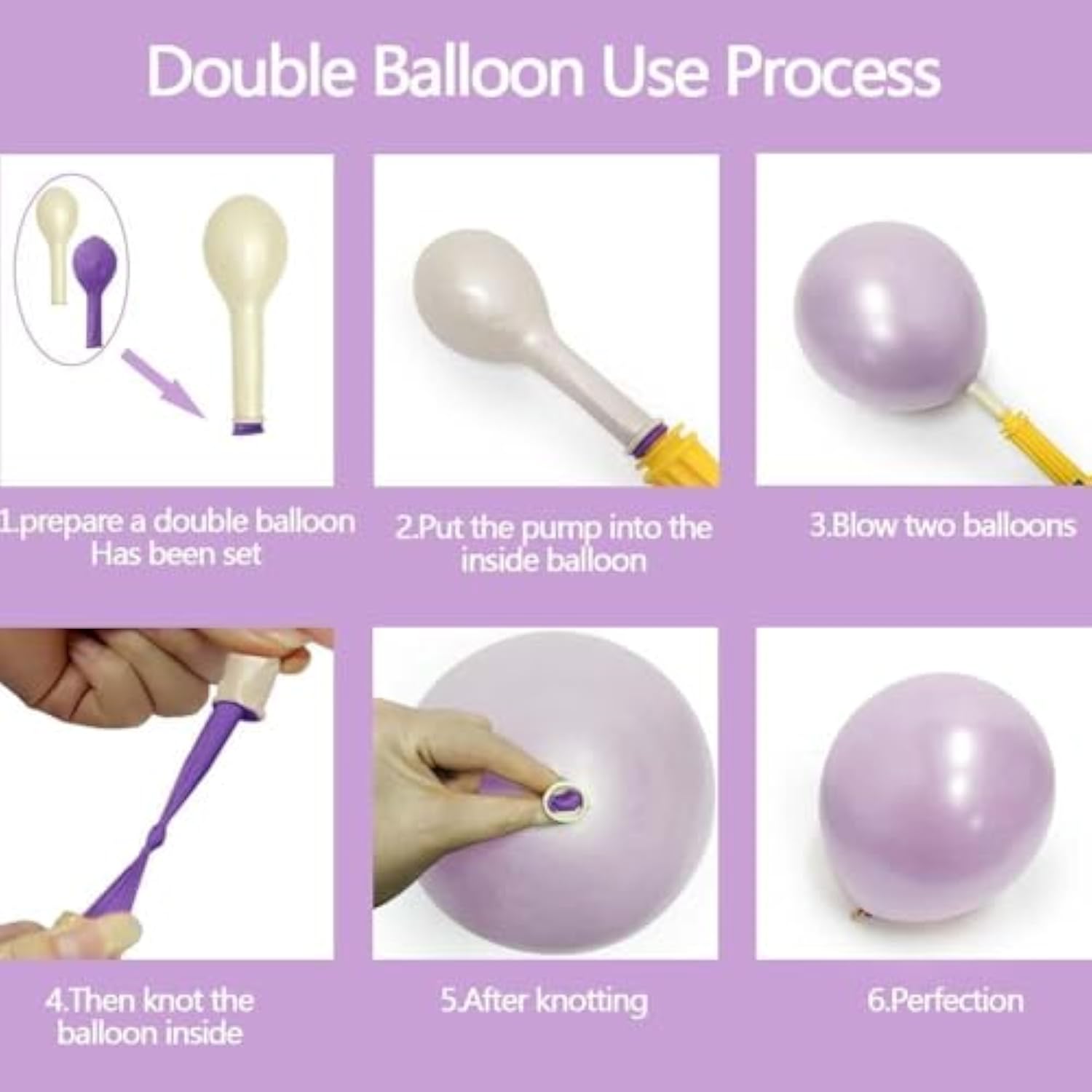 Lavender & Pearl Purple Balloon Garland Kit for Baby Shower, Birthday, or Wedding Decor