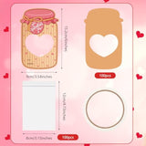 100 Set Valentines Day Candy Cards Candy Making Kit Kraft Paper Mason Jar Personalized Valentine Exchange Cards For Prize Party Gifts(Classic)